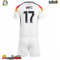 Camisa de Futebol Alemanha Florian Wirtz #17 Equipamento Principal Infantil Europeu 2024 Manga Curta (+ Calças curtas)